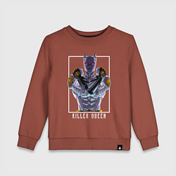 Свитшот хлопковый детский Killer Queen anime, цвет: кирпичный