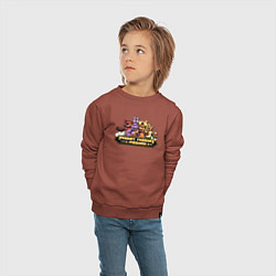 Свитшот хлопковый детский Вывеска пиццерии Фредди, цвет: кирпичный — фото 2