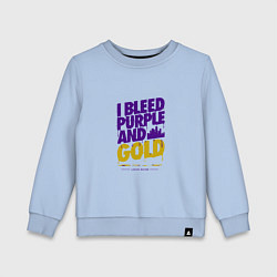 Свитшот хлопковый детский Lakers nation, цвет: мягкое небо