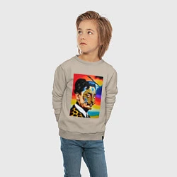 Свитшот хлопковый детский Salvador Dali: Art, цвет: миндальный — фото 2