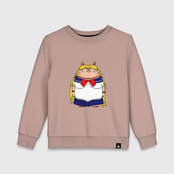Свитшот хлопковый детский Totoro Sailor Moon, цвет: пыльно-розовый
