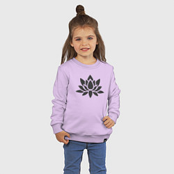 Свитшот хлопковый детский Цветок лотоса, цвет: лаванда — фото 2