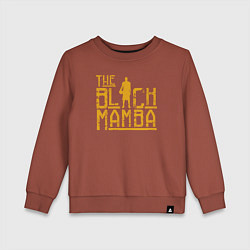 Свитшот хлопковый детский The black mamba, цвет: кирпичный