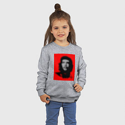 Свитшот хлопковый детский Че Гевара расплывчатая иллюзия, цвет: меланж — фото 2