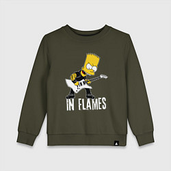 Детский свитшот In Flames Барт Симпсон рокер