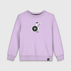 Свитшот хлопковый детский Гусь воин викинг, цвет: лаванда
