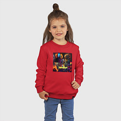 Свитшот хлопковый детский Инвокер Дота 2, цвет: красный — фото 2