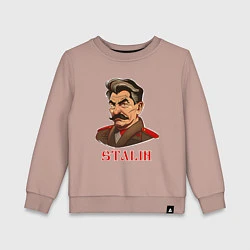 Свитшот хлопковый детский Joseph Vissarionovich Stalin, цвет: пыльно-розовый