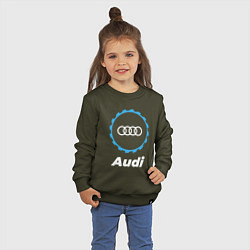 Свитшот хлопковый детский Audi в стиле Top Gear, цвет: хаки — фото 2