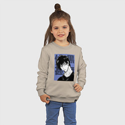 Свитшот хлопковый детский Тодзи Фушигуро, цвет: миндальный — фото 2