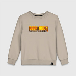 Свитшот хлопковый детский Deep Rock Galactic logo, цвет: миндальный