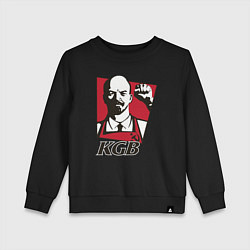 Свитшот хлопковый детский KGB Lenin, цвет: черный