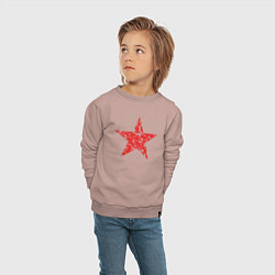 Свитшот хлопковый детский Star USSR, цвет: пыльно-розовый — фото 2