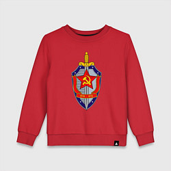 Свитшот хлопковый детский ВЧК КГБ, цвет: красный