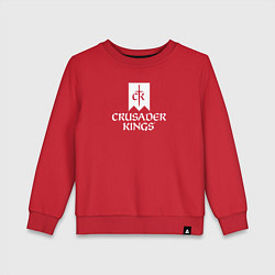Свитшот хлопковый детский Crusader Kings логотип, цвет: красный