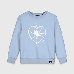 Свитшот хлопковый детский Spider love, цвет: мягкое небо