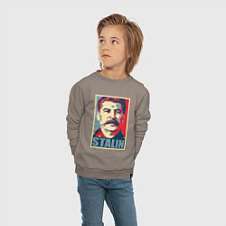 Свитшот хлопковый детский Stalin USSR, цвет: утренний латте — фото 2