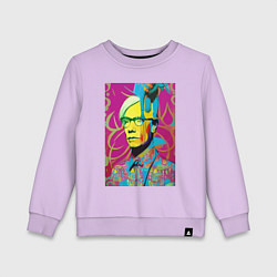 Свитшот хлопковый детский Andy Warhol - pop art, цвет: лаванда