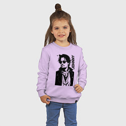 Свитшот хлопковый детский Johnny Depp - graphics, цвет: лаванда — фото 2