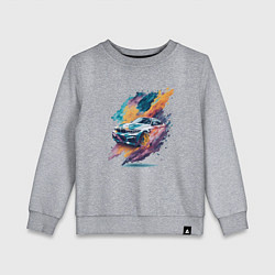 Свитшот хлопковый детский BMW-1, цвет: меланж