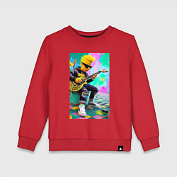 Детский свитшот Барт Симпсон играет на гитаре