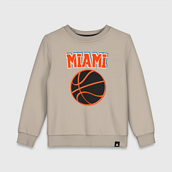 Свитшот хлопковый детский Miami ball, цвет: миндальный