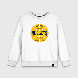 Свитшот хлопковый детский Denver Nuggets 1967, цвет: белый