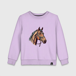 Свитшот хлопковый детский Коняка скакуняка, цвет: лаванда