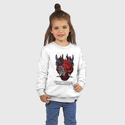Свитшот хлопковый детский Samurai logo, цвет: белый — фото 2