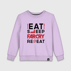 Детский свитшот Надпись: eat sleep Far Cry repeat