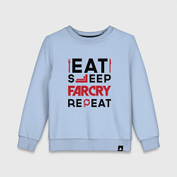 Детский свитшот Надпись: eat sleep Far Cry repeat