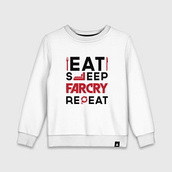 Детский свитшот Надпись: eat sleep Far Cry repeat