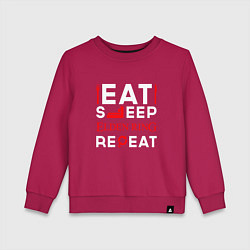 Детский свитшот Надпись eat sleep Elden Ring repeat