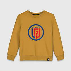 Свитшот хлопковый детский PSG LGD logo, цвет: горчичный