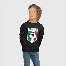 Свитшот хлопковый детский Футбол Италии, цвет: черный — фото 2