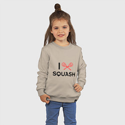 Свитшот хлопковый детский I Love Squash, цвет: миндальный — фото 2