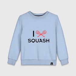 Свитшот хлопковый детский I Love Squash, цвет: мягкое небо