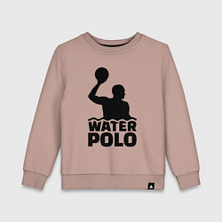 Свитшот хлопковый детский Водное поло, цвет: пыльно-розовый