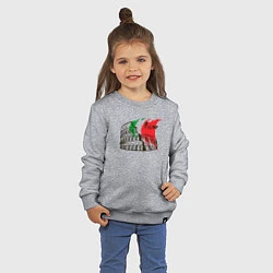 Свитшот хлопковый детский Рим Италия, цвет: меланж — фото 2
