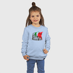 Свитшот хлопковый детский Рим Италия, цвет: мягкое небо — фото 2