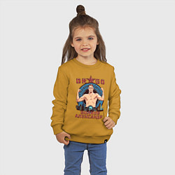 Свитшот хлопковый детский Александр Волков, цвет: горчичный — фото 2