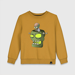 Свитшот хлопковый детский Зомбосс, цвет: горчичный