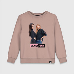 Свитшот хлопковый детский Blackpink kpop, цвет: пыльно-розовый