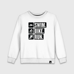 Детский свитшот Swim bike run