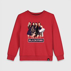 Свитшот хлопковый детский Rose Blackpink kpop, цвет: красный