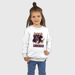 Свитшот хлопковый детский Rose Blackpink kpop, цвет: белый — фото 2