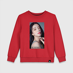 Свитшот хлопковый детский Kim Jisoo, цвет: красный