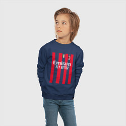 Свитшот хлопковый детский Рафаэль Леао ФК Милан форма 2223 домашняя, цвет: тёмно-синий — фото 2