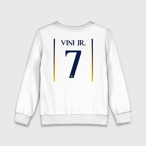 Детский свитшот Винисиус Жуниор ФК Реал Мадрид форма 2324 домашняя / Белый – фото 2