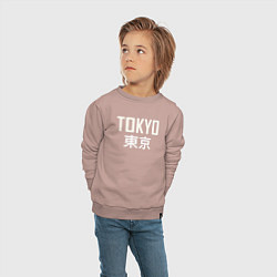 Свитшот хлопковый детский Japan - Tokyo, цвет: пыльно-розовый — фото 2